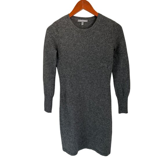 Neiman Marcus Cashmere Collection Gray Knit Sweater Dress S - Picture 1 of 9